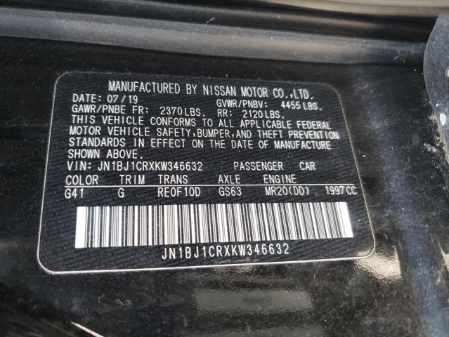 2019 NISSAN ROGUE SPOR JN1BJ1CRXKW346632