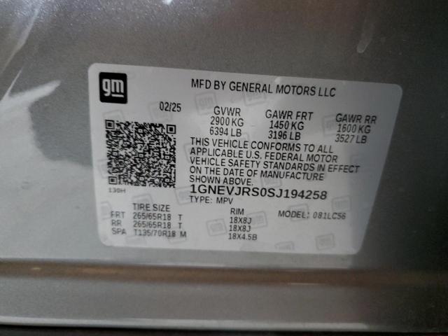 2025 CHEVROLET TRAVERSE Z 1GNEVJRS0SJ194258