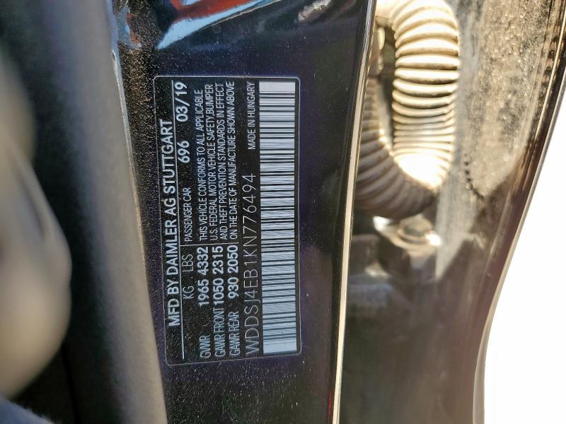 2019 MERCEDES-BENZ CLA 250 WDDSJ4EB1KN776494