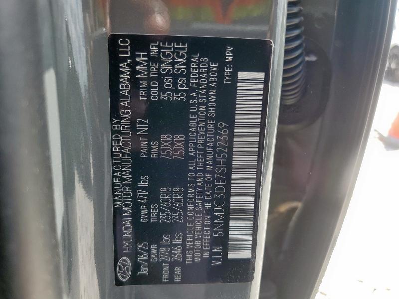 2025 HYUNDAI TUCSON SEL 5NMJC3DE7SH522369