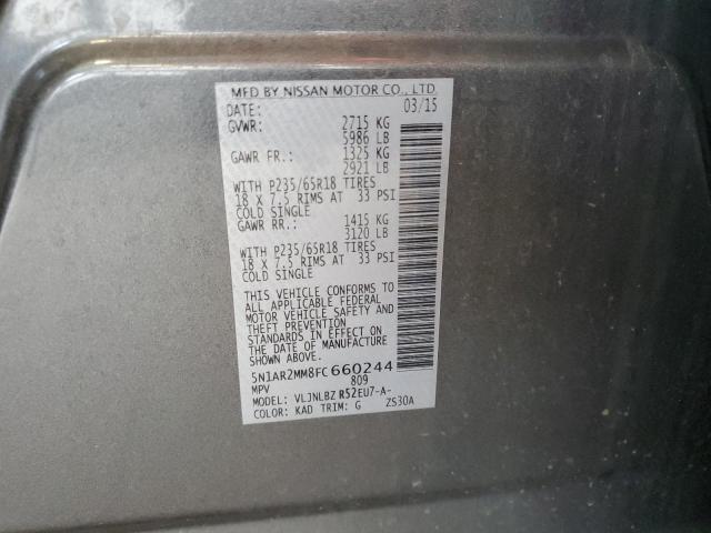 2015 NISSAN PATHFINDER 5N1AR2MM8FC660244