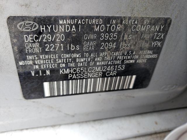 2021 HYUNDAI IONIQ BLUE KMHC65LC2MU246153