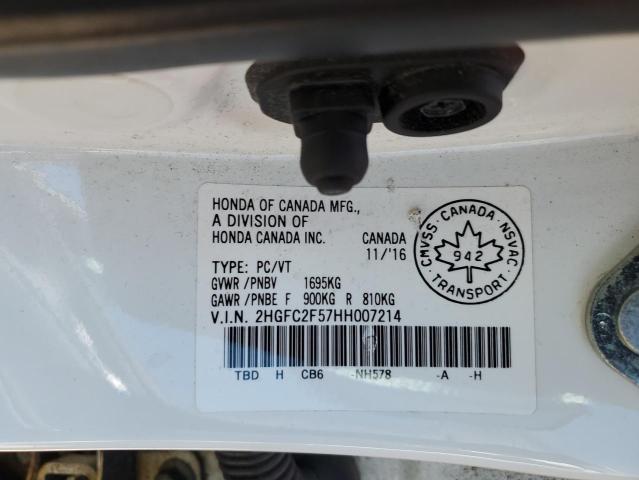 2017 HONDA CIVIC LX 2HGFC2F57HH007214