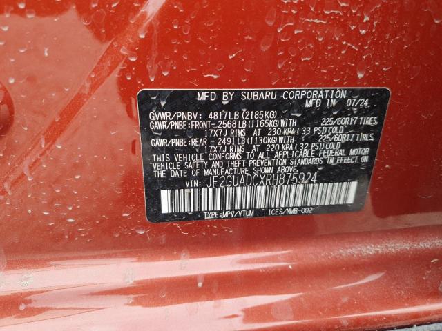 2024 SUBARU CROSSTREK JF2GUADCXRH875924