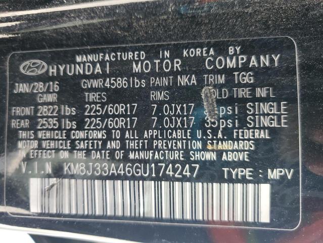 2016 HYUNDAI TUCSON LIM - KM8J33A46GU174247