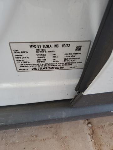 2022 TESLA MODEL X 7SAXCAE55NF363440
