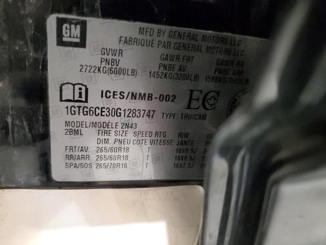 2016 GMC CANYON SLE 1GTG6CE30G1283747