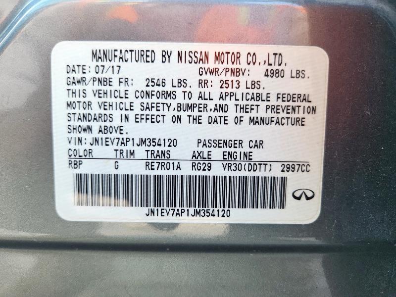 2018 INFINITI Q50 LUXE JN1EV7AP1JM354120