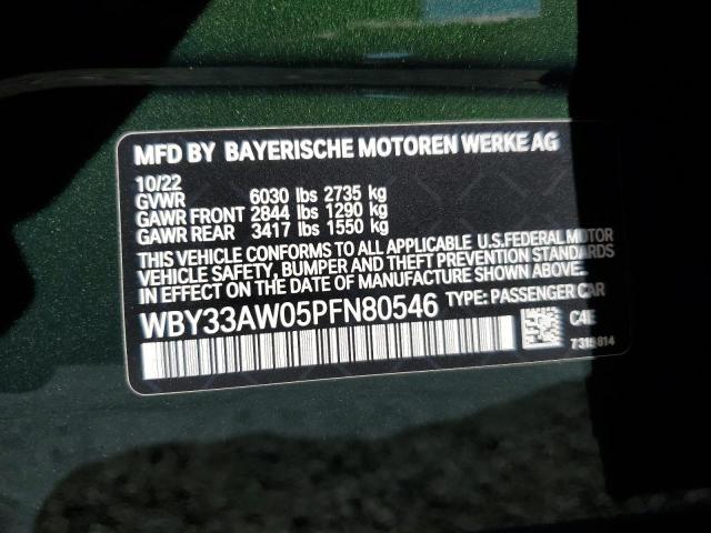 2023 BMW I4 M50 WBY33AW05PFN80546