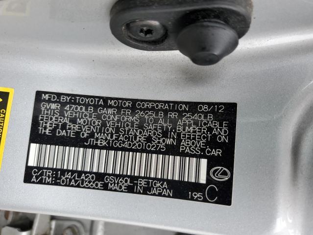 2013 LEXUS ES 350 - JTHBK1GG4D2010275