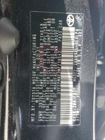 2021 TOYOTA COROLLA LE 5YFEPMAE2MP219542
