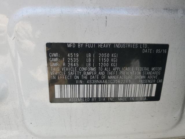 2016 SUBARU LEGACY 2.5 4S3BNAA61G3062261