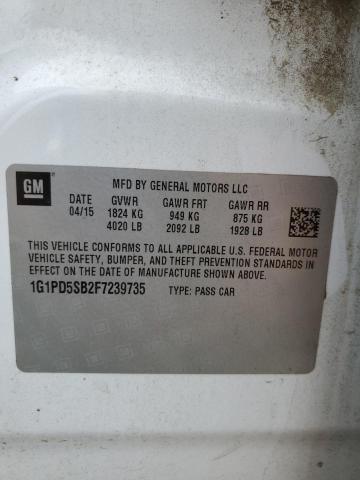 2015 CHEVROLET CRUZE LT 1G1PD5SB2F7239735