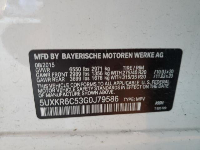 2016 BMW X5 XDRIVE50I 5UXKR6C53G0J79586