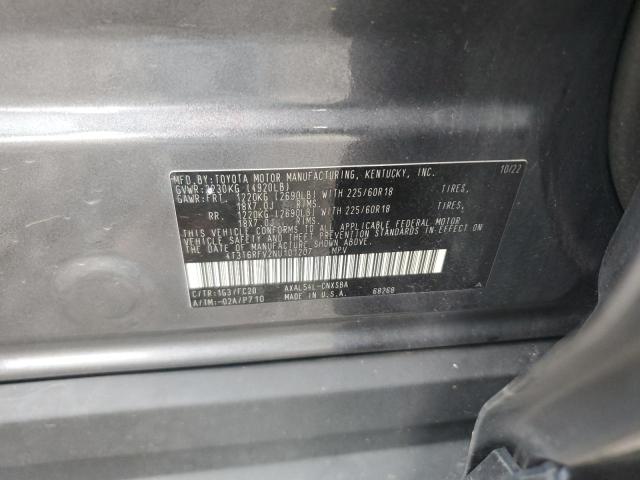 2022 TOYOTA RAV4 SE 4T3T6RFV2NU101207