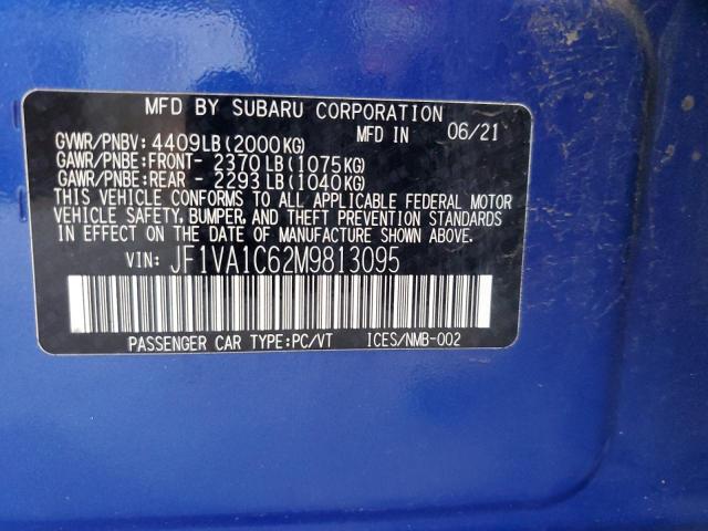 2021 SUBARU WRX PREMIU JF1VA1C62M9813095