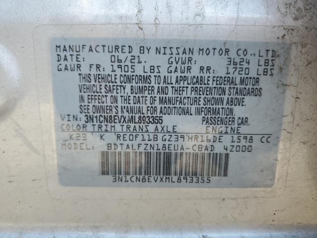 2021 NISSAN VERSA SV 3N1CN8EVXML893355