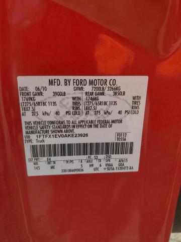 2010 FORD F150 SUPER - 1FTFX1EV0AKE23926