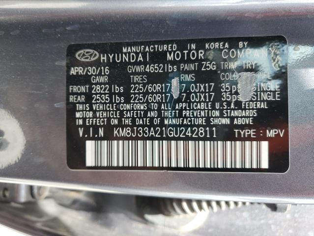 2016 HYUNDAI TUCSON LIM KM8J33A21GU242811