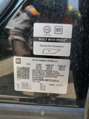 2023 GMC ACADIA SLT 1GKKNML49PZ218514