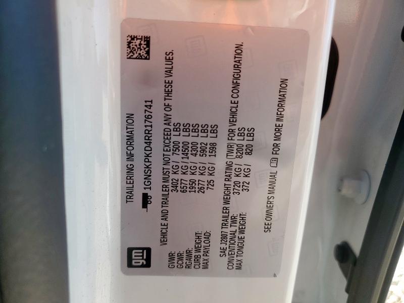 2024 CHEVROLET TAHOE K150 1GNSKPKD4RR176741