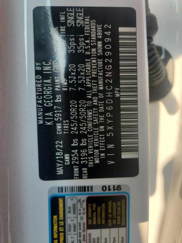 2022 KIA TELLURIDE 5XYP6DHC2NG290942