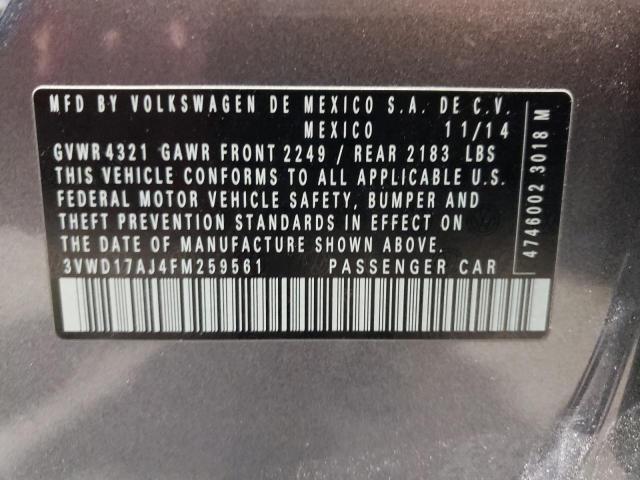 2015 VOLKSWAGEN JETTA SE - 3VWD17AJ4FM259561
