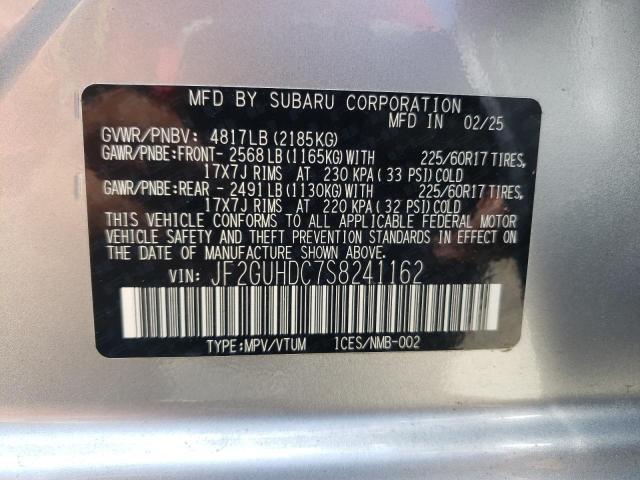 2025 SUBARU CROSSTREK PREMIUM JF2GUHDC7S8241162
