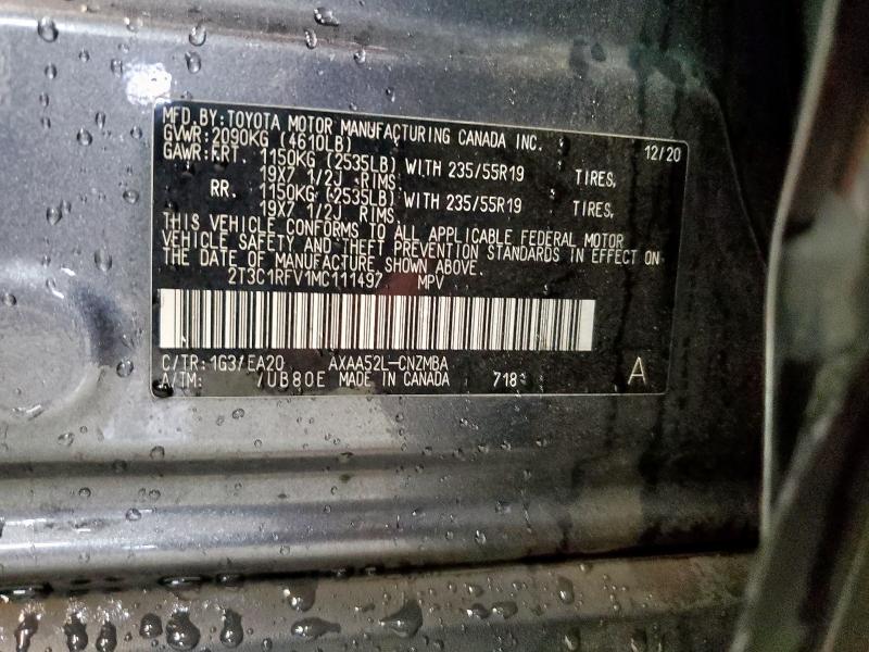 2021 TOYOTA RAV4 XLE PREMIUM 2T3C1RFV1MC111497