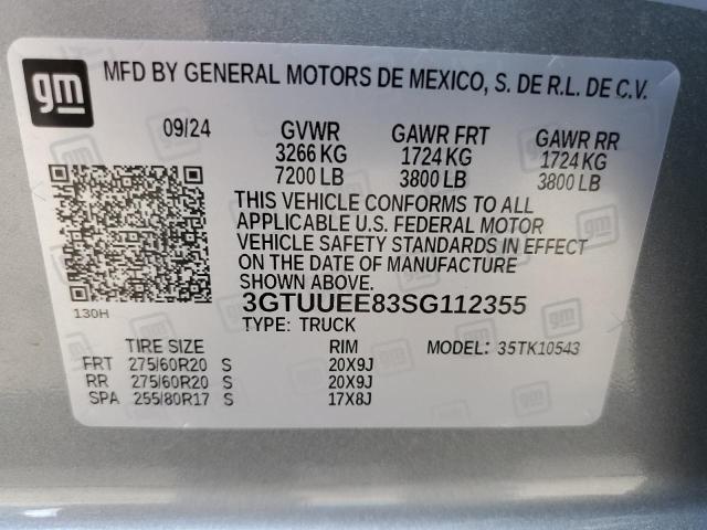 2025 GMC SIERRA K1500 AT4 3GTUUEE83SG112355
