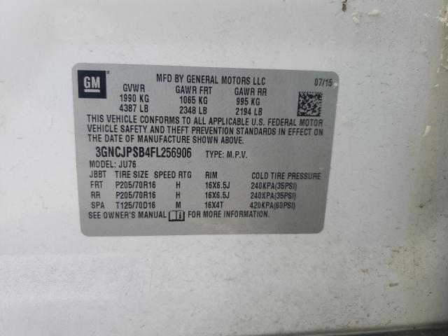 2015 CHEVROLET TRAX 1LS 3GNCJPSB4FL256906