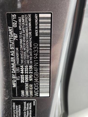 2015 MERCEDES-BENZ CLA 250 4M WDDSJ4GB4FN194330