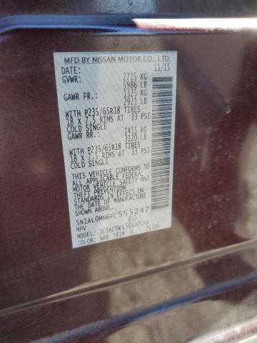 2015 INFINITI QX60 5N1AL0MN6FC555247