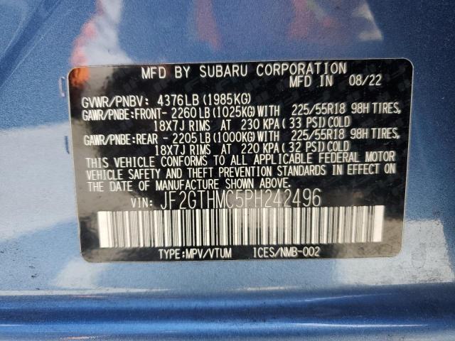 2023 SUBARU CROSSTREK JF2GTHMC5PH242496