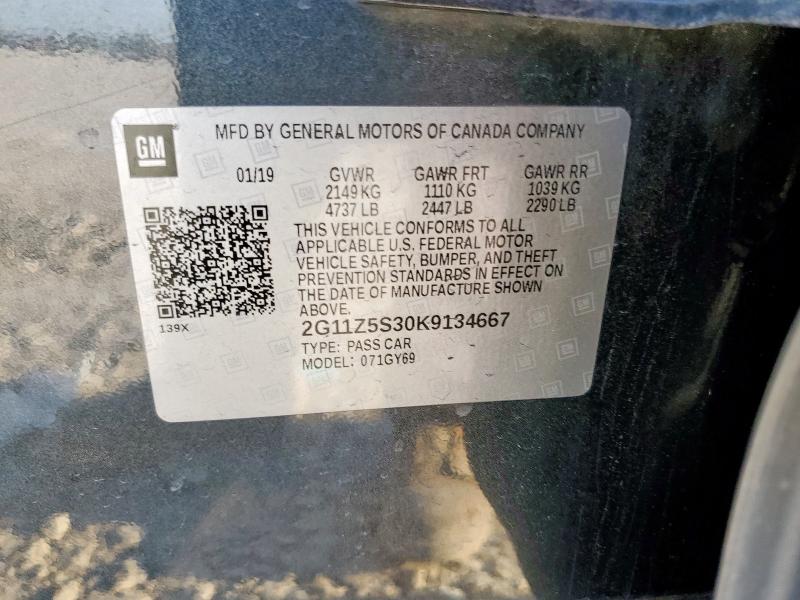 2019 CHEVROLET IMPALA LT 2G11Z5S30K9134667