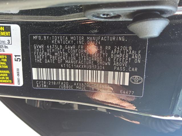 2024 TOYOTA CAMRY LE 4T1C11AKXRU917304