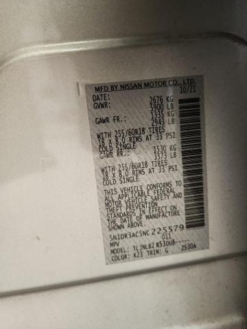 2022 NISSAN PATHFINDER - 5N1DR3AC5NC225579