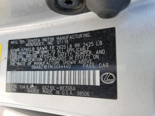 2019 LEXUS ES 350 58ABZ1B11KU044440