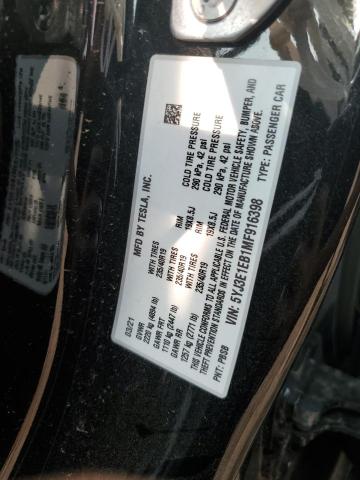 2021 TESLA MODEL 3 5YJ3E1EB1MF916398