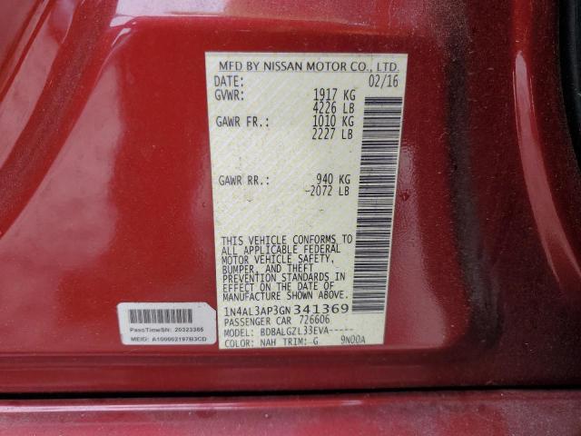 2016 NISSAN ALTIMA 2.5 1N4AL3AP3GN341369