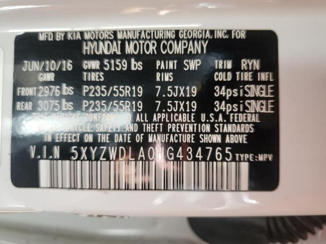 2017 HYUNDAI SANTA FE SPORT 5XYZWDLA0HG434765