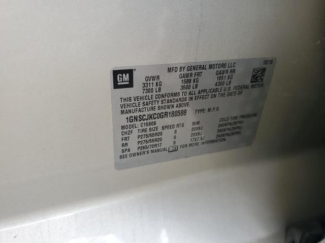 2016 CHEVROLET SUBURBAN C1500 LTZ - 1GNSCJKC0GR180588