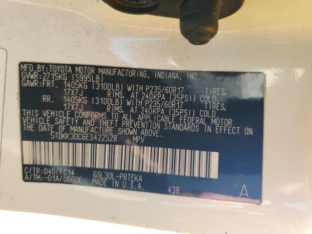 2014 TOYOTA SIENNA LE - 5TDKK3DC6ES422528