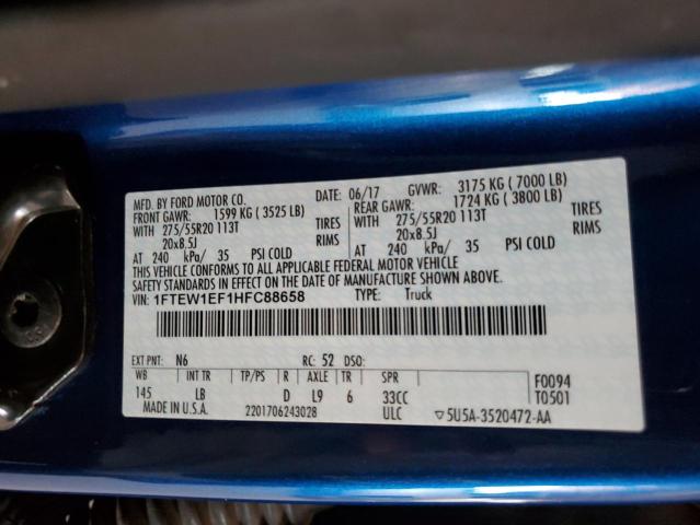 2017 FORD F150 SUPER 1FTEW1EF1HFC88658