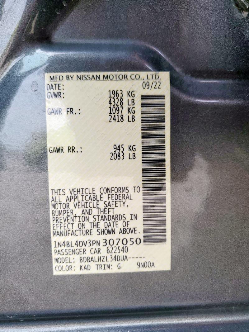 2023 NISSAN ALTIMA SV 1N4BL4DV3PN307050