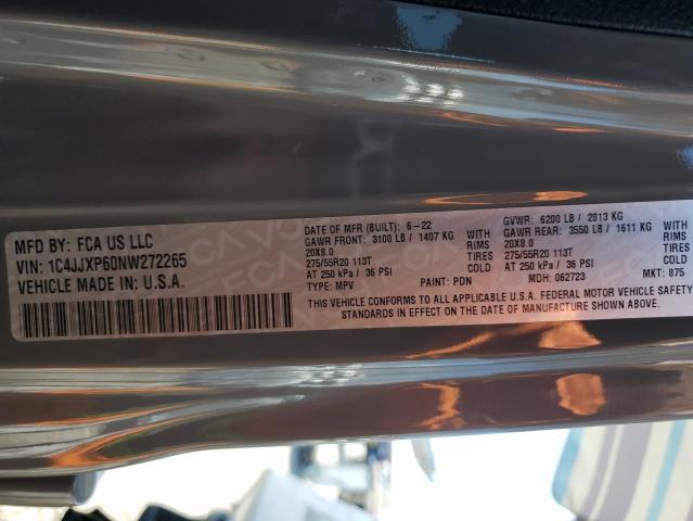 2022 JEEP WRANGLER U 1C4JJXP60NW272265