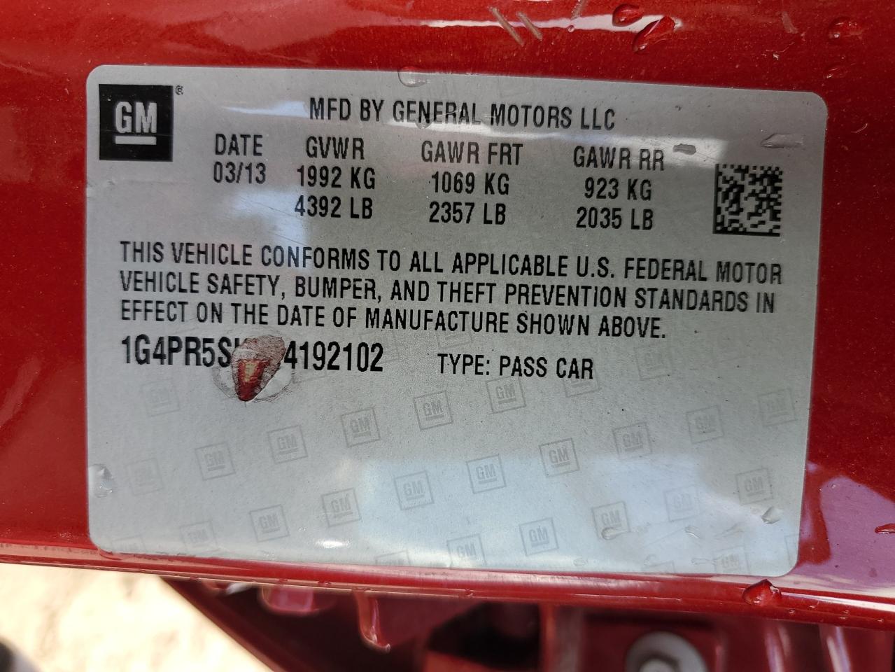 BUICK VERANO CONVENIENCE