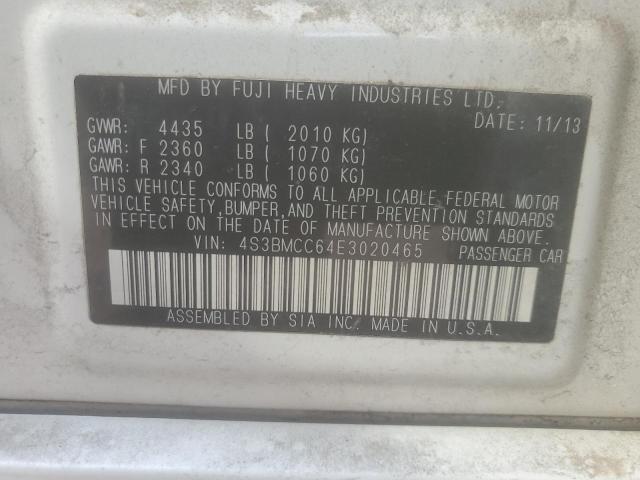 2014 SUBARU LEGACY 2.5 - 4S3BMCC64E3020465
