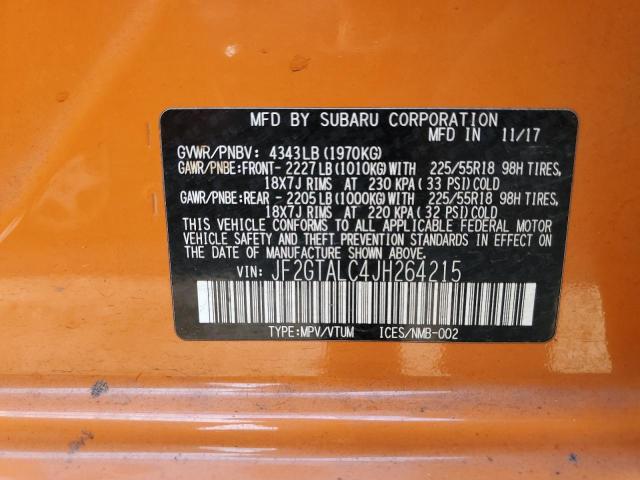 2018 SUBARU CROSSTREK JF2GTALC4JH264215