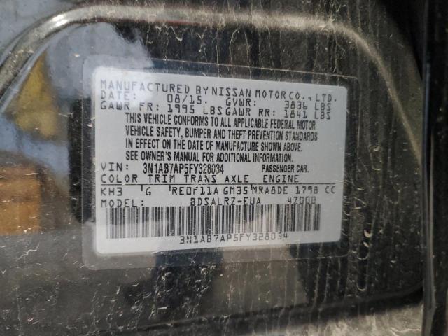 2015 NISSAN SENTRA S - 3N1AB7AP5FY328034
